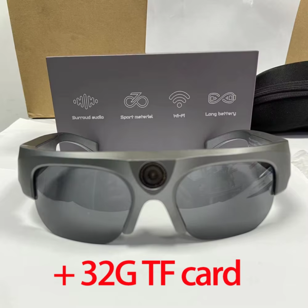 Revolutionary Smart Glasses 🕶️: 2K HD Camera 📸, Wireless Bluetooth 🎧, Hands-Free Calls 📞, Music 🎶, & Sport Recording ⚽ – Your Ultimate Companion for Adventure & Convenience! 🌟